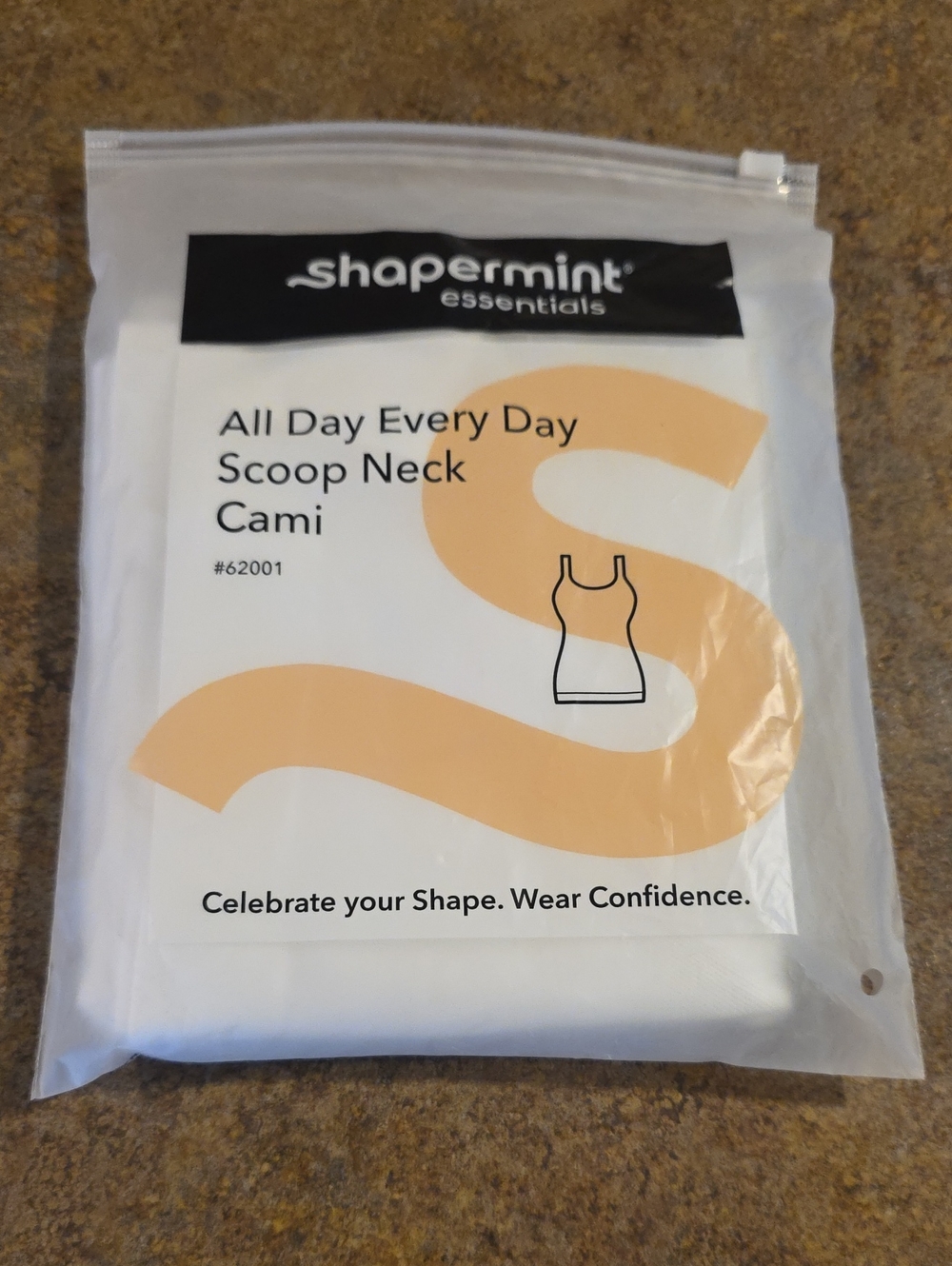 Shapermint White Scoop Neck Cami Packaged